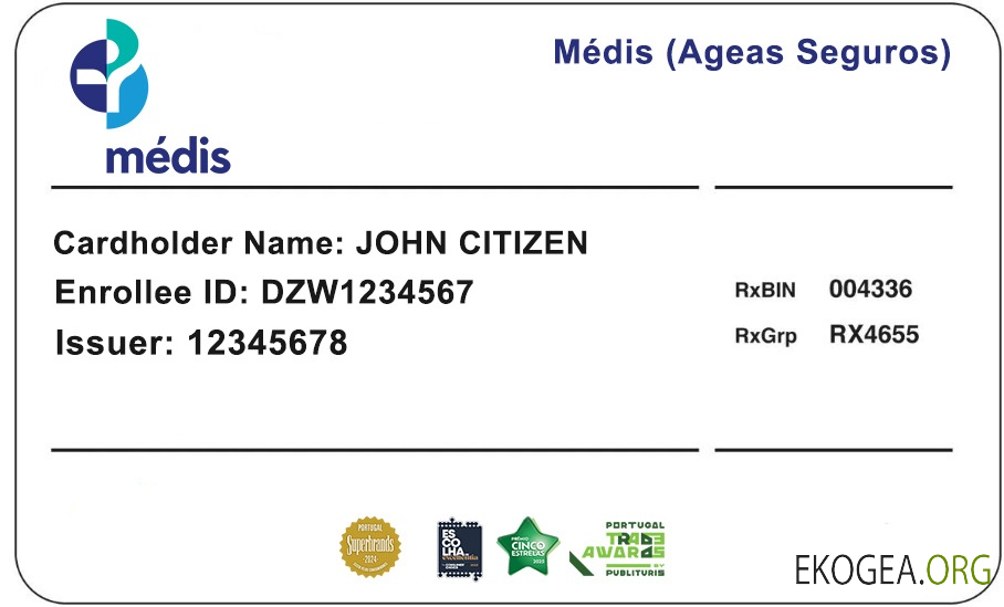 Carte d'assurance maladie du Portugal